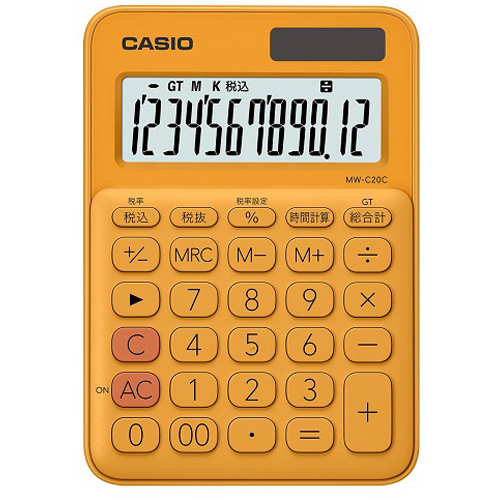 CASIO(カシオ) MW-C20C-RG(オレンジ) カラフル電卓 12桁画像