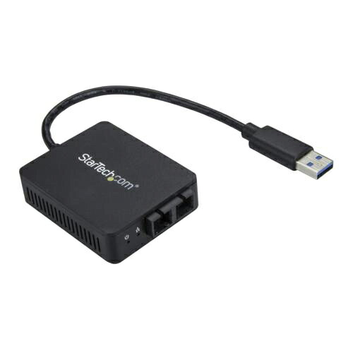 StarTech スターテック US1GA30SXSC ﾌﾞﾗｯｸ USB 3.0 - 光ファイバー変換アダプタ 1000Base-SX 2芯SCコネクタ US1GA30SXSC