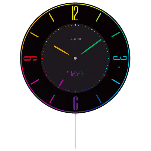 RHYTHM リズム 8RZ197SR02 黒 Iroria A イロリア エー AC電源デジタル掛置兼用時計 8RZ197SR02｜特価COM
