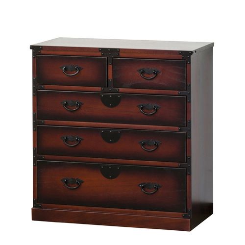 楽天市場】《クロシオ》民芸調 タンス 幅67cm 完成品 箪笥