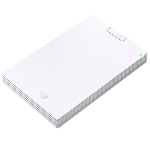 バッファロー BUFFALO HD-PGAC2U3-WA ホワイト USB Type-C & USB Type-A ケーブル付属 ポータブルHDD 2TB HDPGAC2U3WA