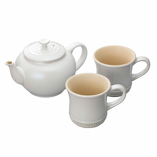 ル・クルーゼ LE CREUSET ティーポット&マグSS 2個入 セット 910296-00 ホワイトL 900802