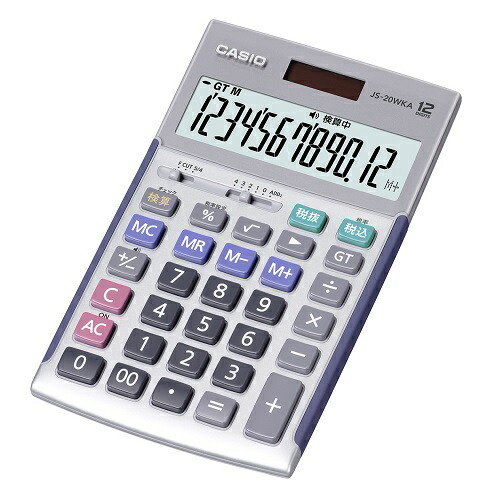 CASIO カシオ JS-20WKA-SR-N シルバー ジャストタイプ 実務電卓 12桁 JS20WKASRN 7,920円