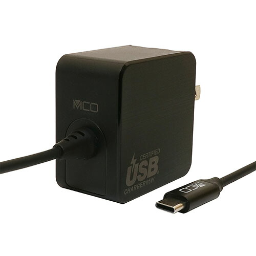 ミヨシ IPA-GC15AN-BK ブラック USB PD対応 ACアダプタ ケーブル一体型 65W 1.5m IPAGC15ANBK
