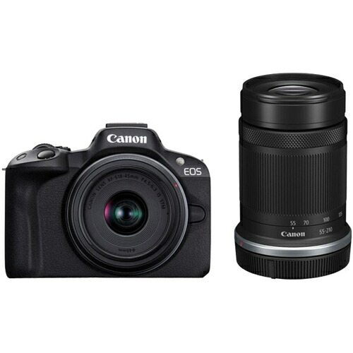 【長期保証付】CANON キヤノン EOS R50 ダブルズームキット ブラック APS-C ミラーレス一眼カメラ