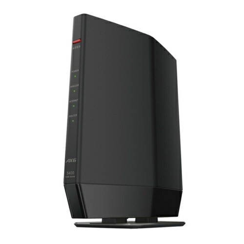 【対象ショップ限定 先着1000円OFFクーポン】バッファロー BUFFALO WSR-5400AX6P-BK ブラック Wi-Fi 6 4803+573Mbps IPv6 OFDMA対応 Wi-Fiルーター AirStation WSR5400AX6PBK