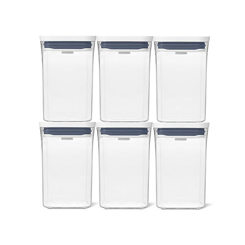 OXO オクソー グッドグリップス ポップコンテナレクタングルショート6ピースセット 11383200|特価COM