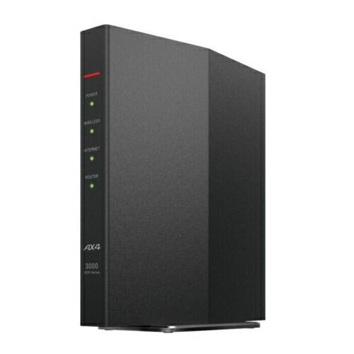 バッファロー BUFFALO WSR-3000AX4P-BK ブラック AirStation Wi-Fi 6 対応ルーター スタンダードモデル WSR3000AX4PBK