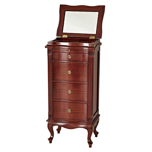 アンティーク　鏡付　洋服タンス 楽天市場】【ポイント5倍】4段 チェスト タンス ミラー付き 鏡