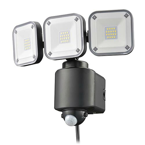 オーム電機 OHM LS-A450W3 monban 防犯センサーライト 3灯コンセント式 4500ルーメン LSA450W3 4,622円