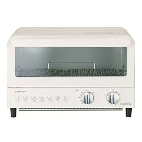 コイズミ KOIZUMI KOS-1205-W ホワイト オーブントースター KOS1205W