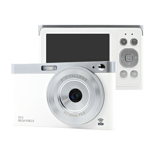 KEIYO ケイヨー AN-DC003WH スノーホワイト スマホと繋がる!無線LANレトロデジタルカメラ 800万絵素 ANDC003WH