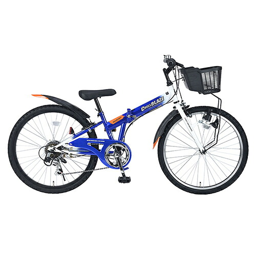 マイパラス My pallas MJ-824F-BL ブルー 折畳ジュニアMTB24･6SP･CIデッキ MJ824FBL
