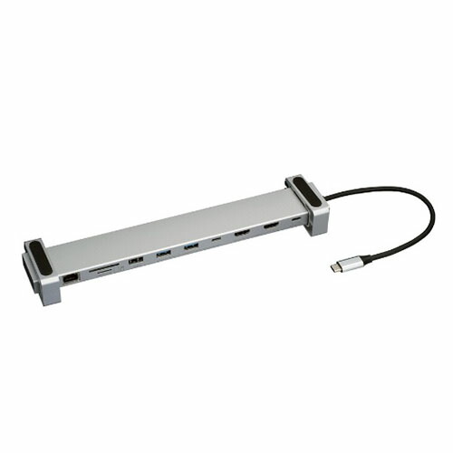 ナカバヤシ UD-C06SL シルバー Type-C10in1PCスタンドドッキングステーション UDC06SL