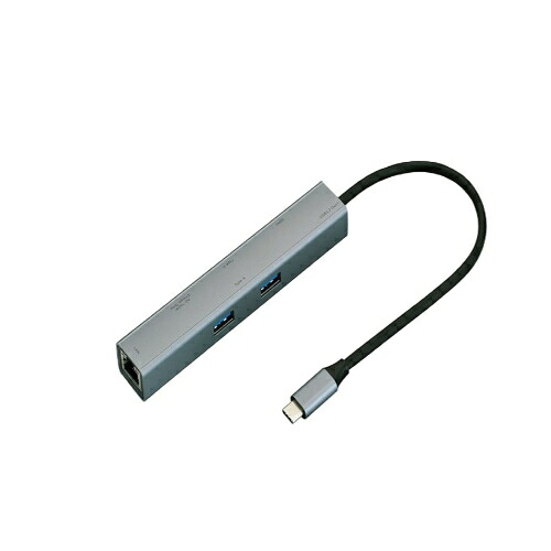 ナカバヤシ UD-C07GY グレー Type-C 6in1 スリムドッキングステーション UDC07GY