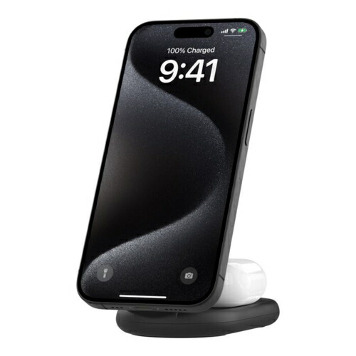 BELKIN WIZ028QCBK ブラック Belkin Qi2 2-in-1 折りたたみ式ワイヤレス充電器 WIZ028QCBK