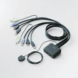 エレコム ELECOM KVM-HDHDU2 マイコンうつり変わり器 USB 2台うつり変わり KVMHDHDU2
