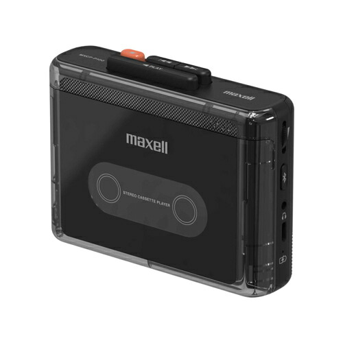 マクセル(maxell) MXCP-P100BK ブラック Bluetooth対応 充電式ポータブルカセットプレーヤー