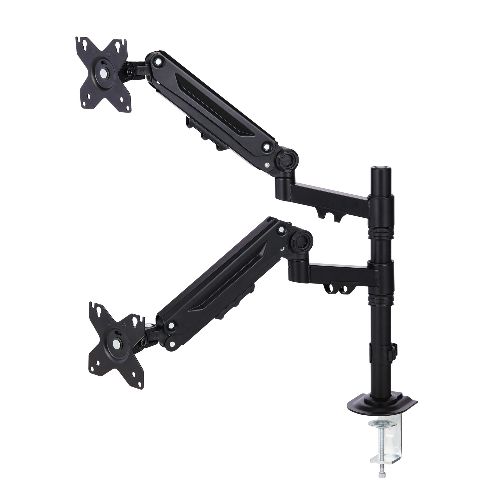 エレコム(ELECOM) DPA-DSP01BK 黒いこと 管する手 デュアル 2画面 力学的発条式 ～40in 耐荷重1～12kg ｸﾗﾝﾌﾟ\u0026ｸﾞﾛﾒｯﾄ式