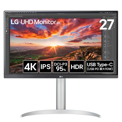 【長期間言いはなつ付】LG電子工学 LG 27UP850K-W LG UHD Monitor 4K 27型 4K管する