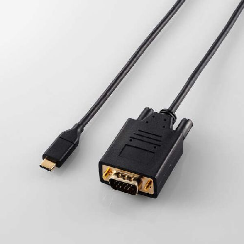 エレコム(ELECOM) CAC-CVGA20BK2 ブラック USB Type-C TM - VGA変換ケーブル 2m