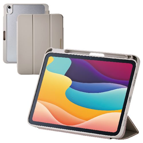エレコム(ELECOM) TB-A25RWVJM3GB グレージュ iPadケース 11インチ A16 /10.9インチ 第10世代 マグネット式フラップ Apple Pencil収納 2アングル