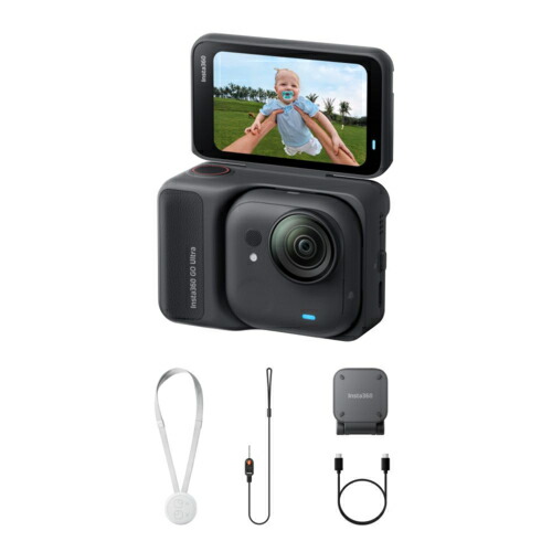 【長期保証付】Insta360 Insta360 GO ULTRA ミッドナイトブラック 4Kアクションカメラ 標準キット CINSABEA-GOUltra01 国内正規品 GOULTRABK