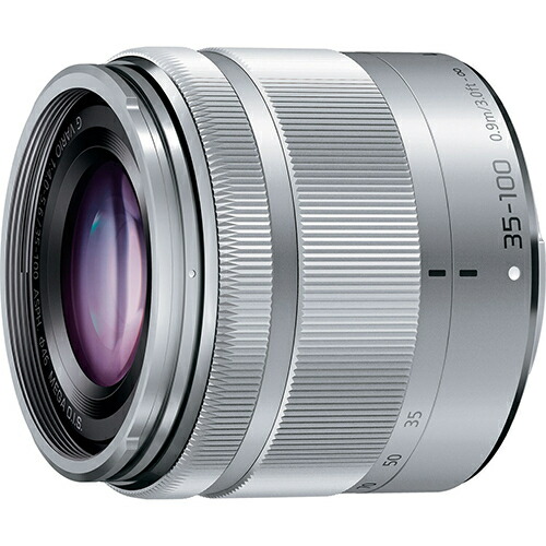 パナソニック Panasonic LUMIX G VARIO 35-100粍/F4.0-5.6 ASPH./MEGA O.I.S H-FS35100-S(しろがね色) マイクロフォーサーズマウント 望遠望遠レンズ HFS35100S カメラ・ビデオカメラ・光学機器-カメラ用交換レンズ