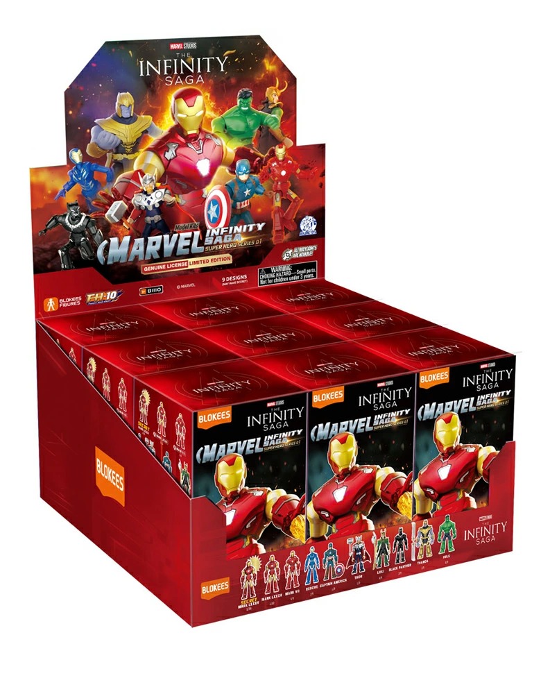 【正規品】BLOKEES MARVEL インフィニティ・サーガ 第1弾 プラモデル 9個セット フィギュア 組立式 ブロック コレクション おもちゃ 81110