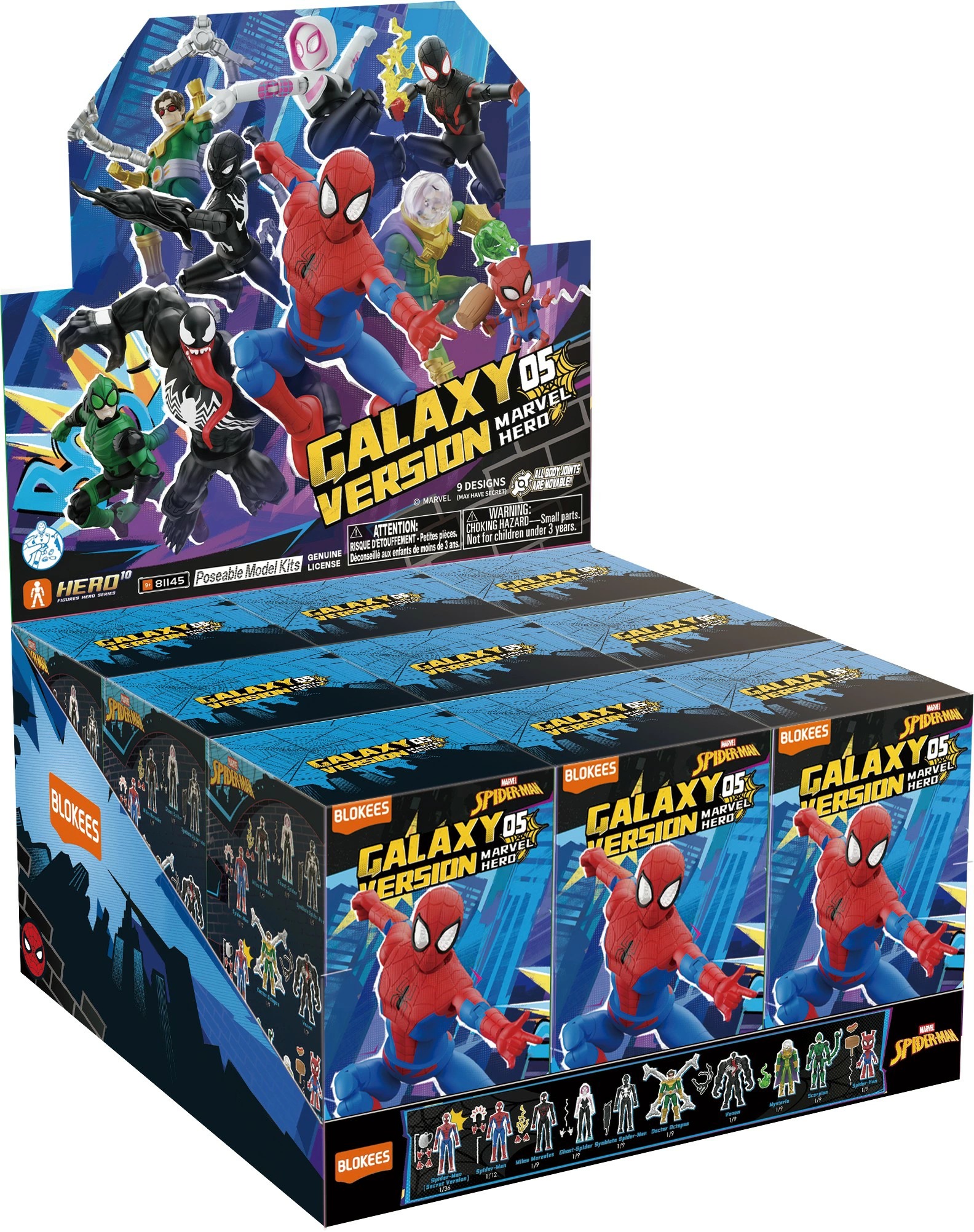 【正規品】BLOKEES マーベル インフィニティ・サーガ 第5弾 プラモデル 9個セット 組み立て式フィギュア ブラインドボックス 可動モデル 81145