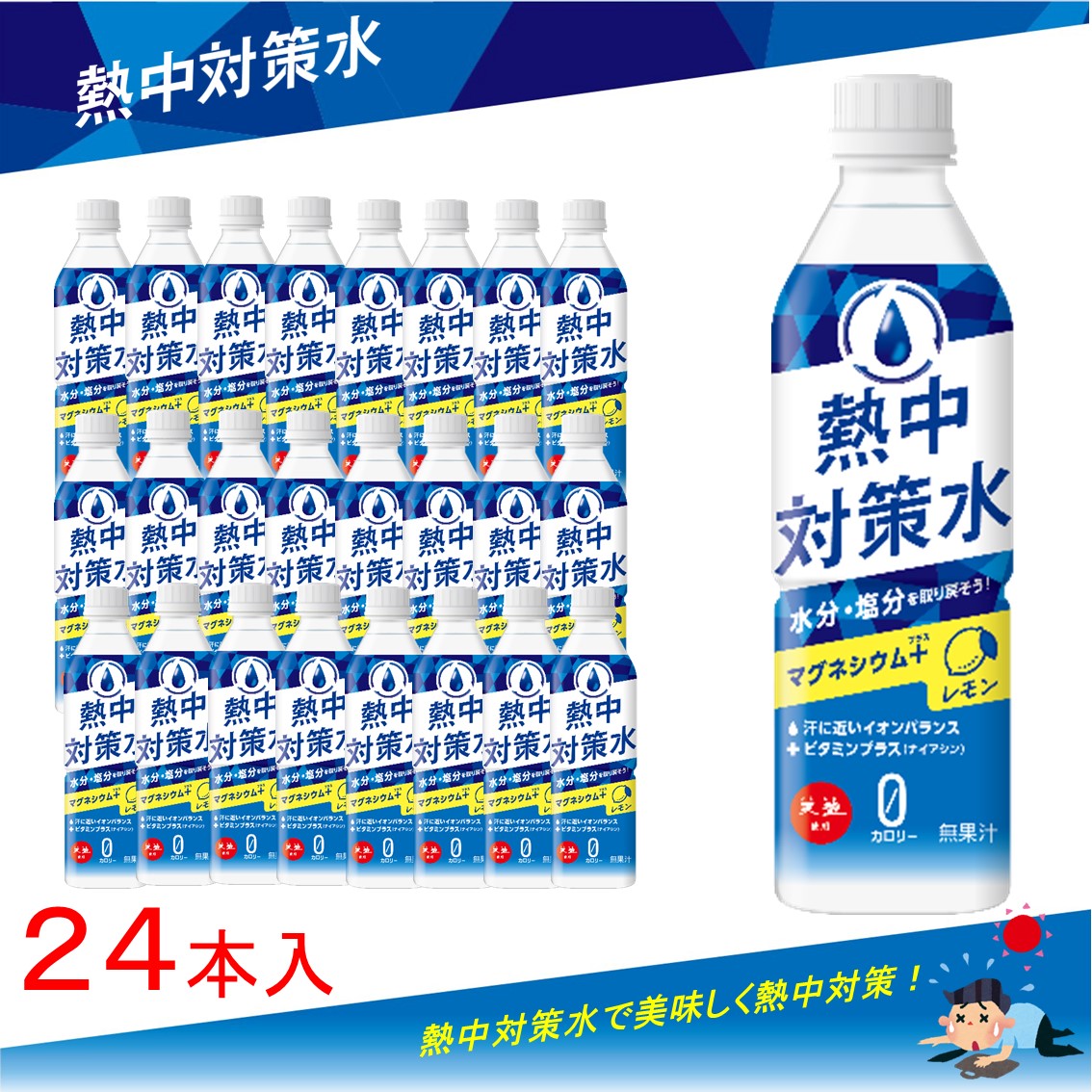 【熱中症対策に】 熱中対策水 500ml × 24本 赤穂化成 日向夏味 1ケース 室戸海洋深層水 子供 小学生 水分補給 夏 飲料水  夏バテ防止 塩分補給 野外活動 ミネラル補給 レジャー 工事 現場 部活動 作業 スポーツ クエン酸 熱中症 塩 塩分 薬剤師はＬＡＢＯ ...