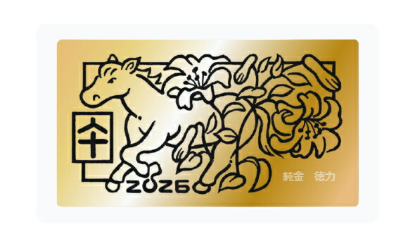 楽天市場】【徳力本店 公式】[純金製 干支1gカード 丑（うし）]純金