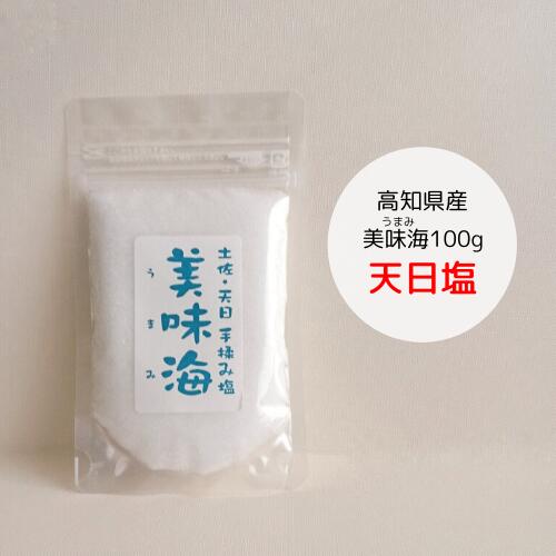 楽天市場 天日塩 美味海 うまみ 100g 1点 手揉み塩 海水100 塩 高知県産 国産 日本製 チャック仕様 送料無料 メール便 生活館