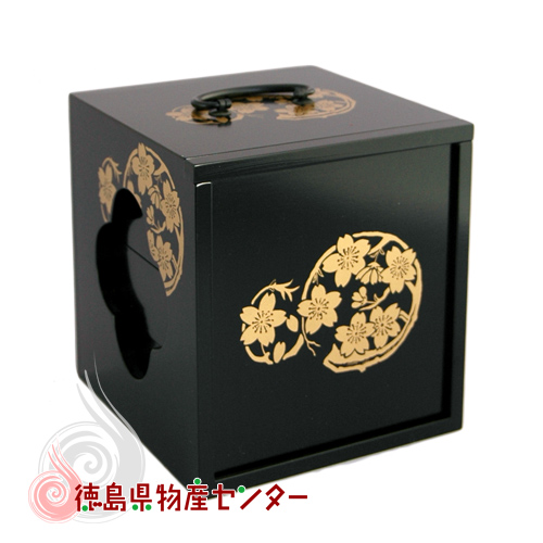 楽天市場】遊山箱（桜柄） 弁当箱 木製 サイズ：外寸/幅12×奥行