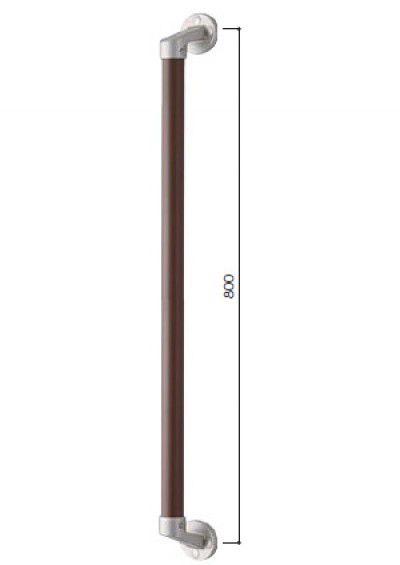 FR マツ六 BJ-64WD フリーRレールI型ハンド 木目ダーク 800mm