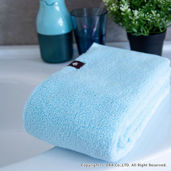 Imabari 棉花糖觸感 PLYSwill 面巾，約 34 x 77 公分（可愛嬰兒禮物，簡約時尚，蓬鬆柔軟，吸水性強，色彩鮮豔的運動毛巾，美國製造，100% 純棉，適合敏感肌膚，可持續，日本製造）