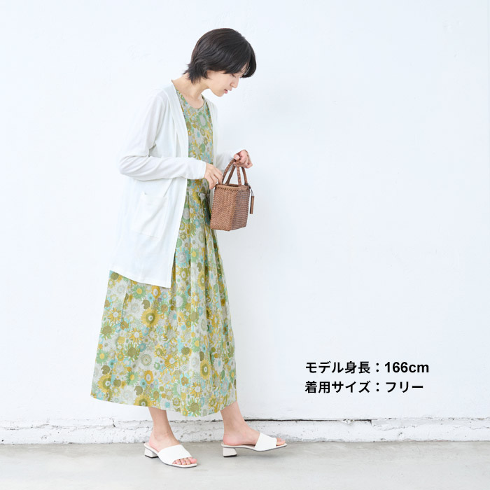 ワンピ レディース コットン 花柄 ] リバティプリント