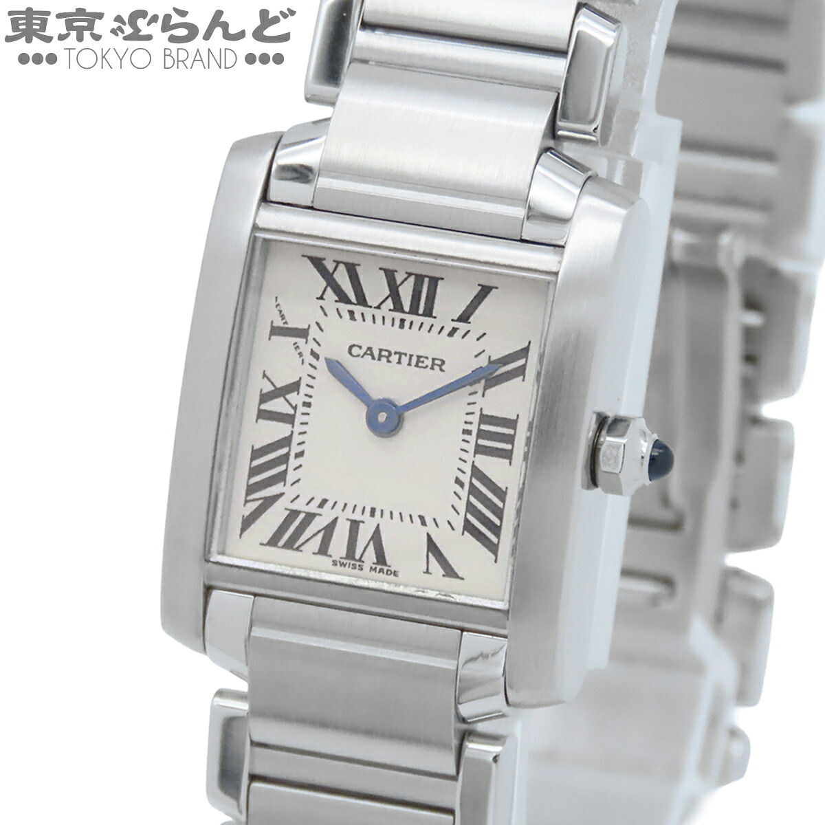 【中古】【3年保証】【返品可】カルティエ CARTIER タンクフランセーズ SM レディース 腕時計 クォーツ SS アイボリー W51008Q3 電池交換 仕上済 [送料無料] 101839613