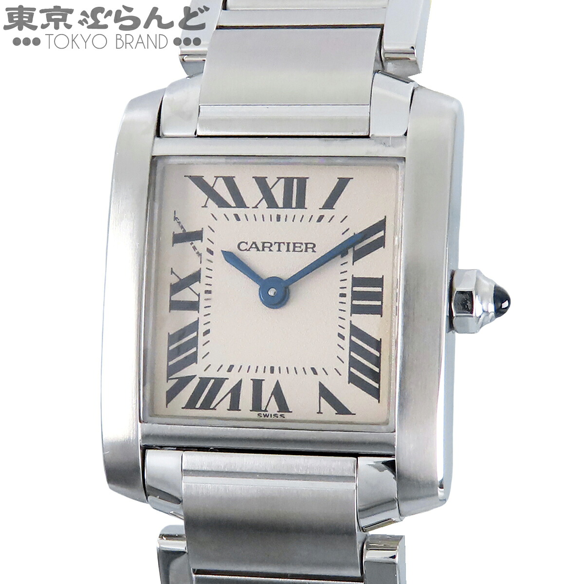 【中古】【3年引きうける】【返品可】カルティエ CARTIER タンクフランセーズSM レディース ウオッチ 石英式 独居室式 SS 箱・お墨付き付 象牙色 W51008Q3 仕上済 [貨物輸送無料] 241001032134