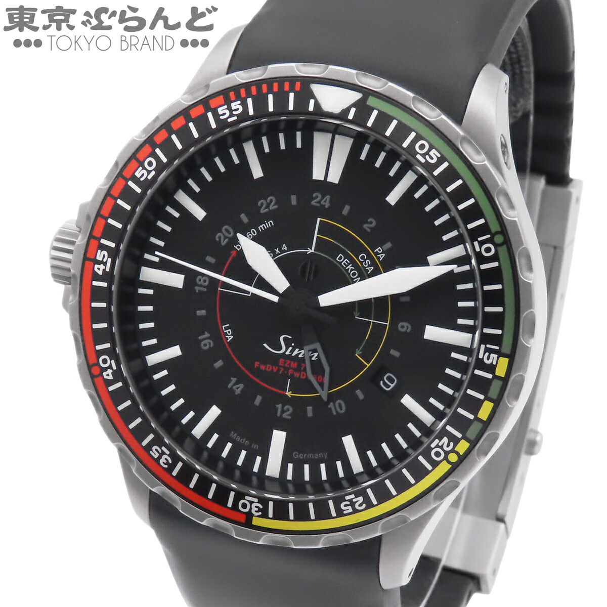 【中古】【3年保証】【返品可】ジン Sinn ミッションタイマー メンズ 腕時計 自動巻 SS ラバー 世界限定300本 ブラック 857.EZM7.S [送料無料]【ポイント5倍●4.14～4.27】 101858836