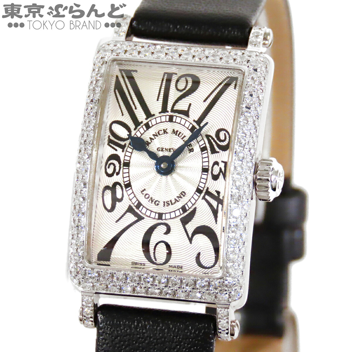 【中古】【3年引き受ける】【返品可】真っ直ぐレギオモンタヌス FRANCK MULLER ロングアイランド プティ レディース ウォッチ 石英 K18WG なめし革 金無垢 ダイヤベゼル しろがね色 802QZD 蓄電池取り替えっこ 仕上済 [貨物輸送無料] 101848650