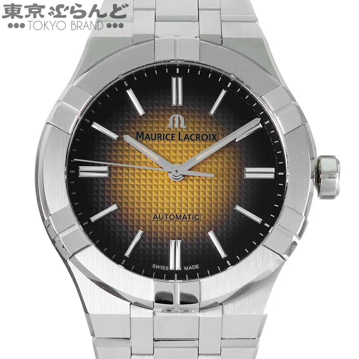 【中古】【3年言いはなつ】【返品可】モーリス・ラクロア アイコン メンズ ウオッチ 自動小銃巻 SS オートマティック 日本押さえる 箱お墨付き付 黄色 人工知能学6008-SS002-731-1 見せびらかす未当てはめる [貨物輸送無料]【尖んがり5倍●6.27～7.10】 101858758