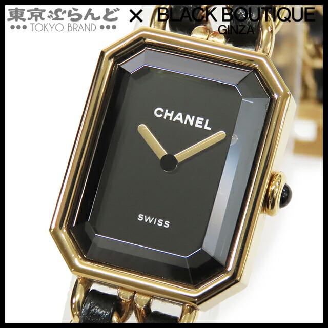 【中古】【3年保証】【返品可】シャネル CHANEL プルミエール オリジナルエディション レディース 腕時計 クォーツ SS レザー GP ブラックxゴールド H6951 [送料無料]【ポイント5倍●4.30～5.10】 101826859
