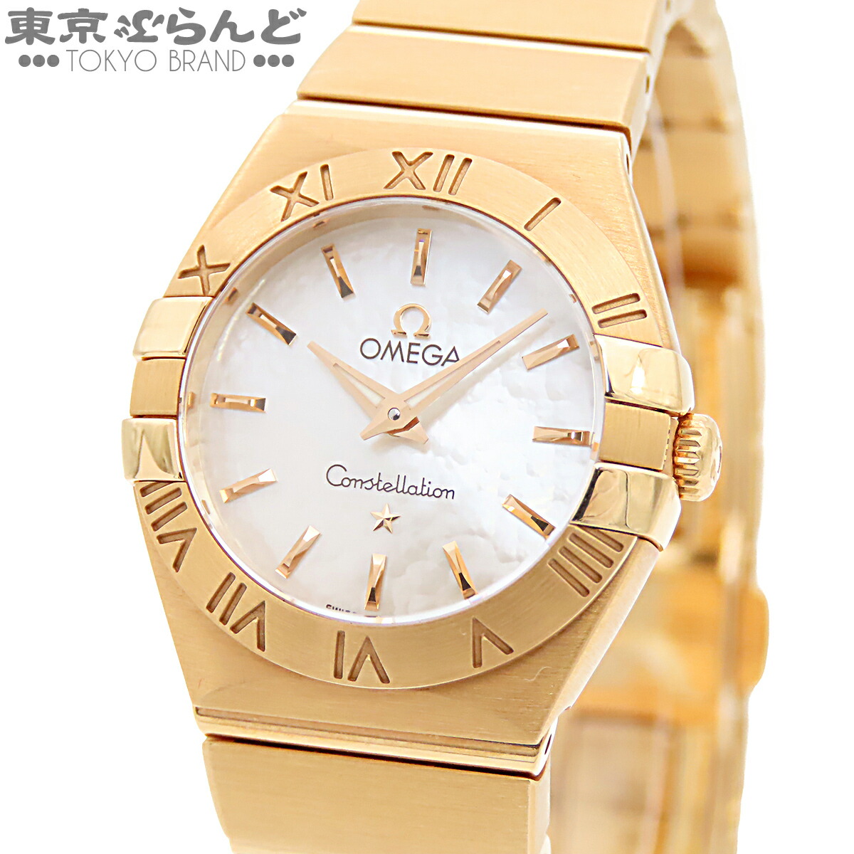 【中古】【3年保証】【返品可】オメガ OMEGA コンステレーション レディース 腕時計 電池式 K18RG ホワイトシェル文字盤 金無垢 箱・保証書付き レッドゴールド 123.50.24.60.05.001 [送料無料] 101867163｜東京ぶらんど時計館