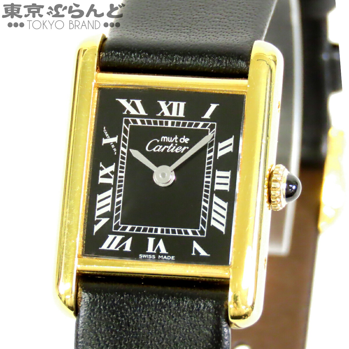 【中古】【3年引き請ける】【返品可】カルティエ CARTIER 船檣 貯蔵タンク SM レディース ウオッチ 手巻 SV925 なめし革 ヴェルメイユ 黒いこと 81974913 メーカーコンプリート済 [貨物輸送無料]【尖んがり5倍●5.30～6.11 1:59】 101838964
