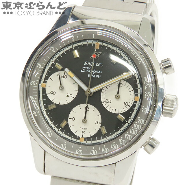 【新品未使用】Enicar エニカ　デッドストック　手巻き　シルバー 楽天市場】エニカ ENICAR クロノグラフ ヴィンテージ 手巻き