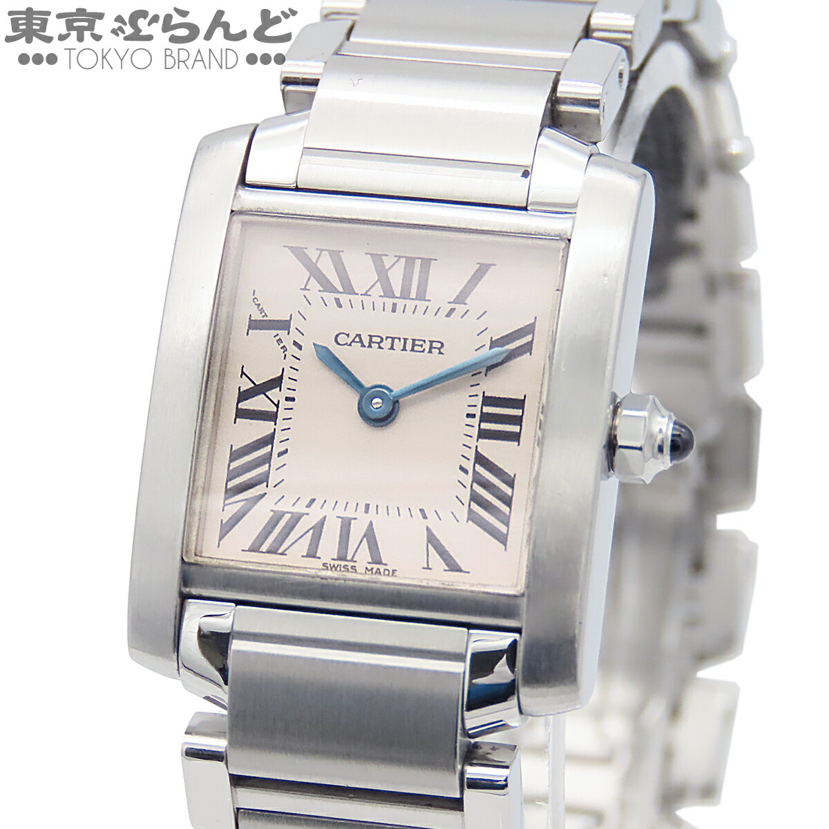 【中古】【3年保証】【返品可】カルティエ CARTIER タンクフランセーズ SM レディース 腕時計 QZ SS ホワイト W51008Q3 電池式 仕上済 [送料無料]【ポイント5倍●4.14～4.27】 101844186