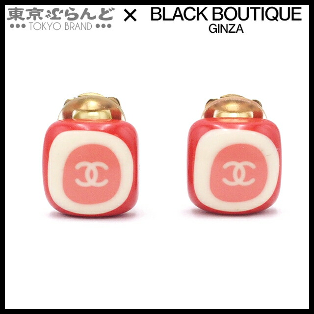 【5%クーポン♪4.4～4.11】【中古】【返品可】シャネル スクエア ココマーク ピンク プラスチック コスチュームジュエリー 03P イヤリング レディース[送料無料]【ポイント7倍●4.4～4.11】 101789501