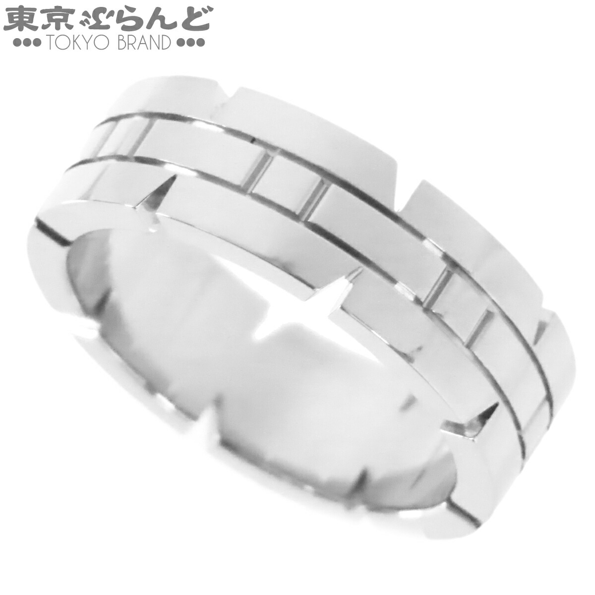 【5%クーポン♪4.14～4.27】【中古】【返品可】カルティエ CARTIER タンクフランセーズ リング レディース K18WG 11号相当 51 指輪 ホワイトゴールド 仕上済 [送料無料]【ポイント5倍●4.14～4.27】 101853001