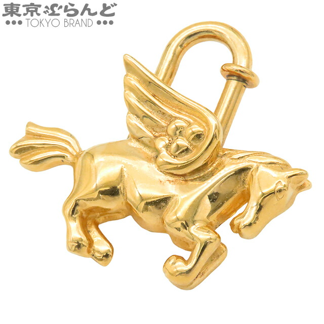 楽天市場】エルメス HERMES チャーム ペガサス ゴールド 金属